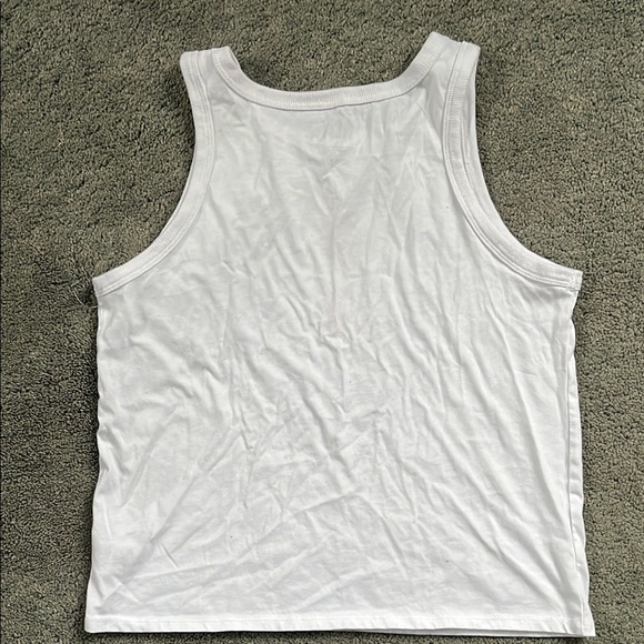 AC/DC White and Pink Tank Top with Lightning Bolts - Picture 7 of 13